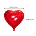thumbnail image 2 of 6 Pcs Ballons en Feuille Rouges en Forme de Cœur pour Décorations de Mariage et d'Anniversaire, 2 of 8