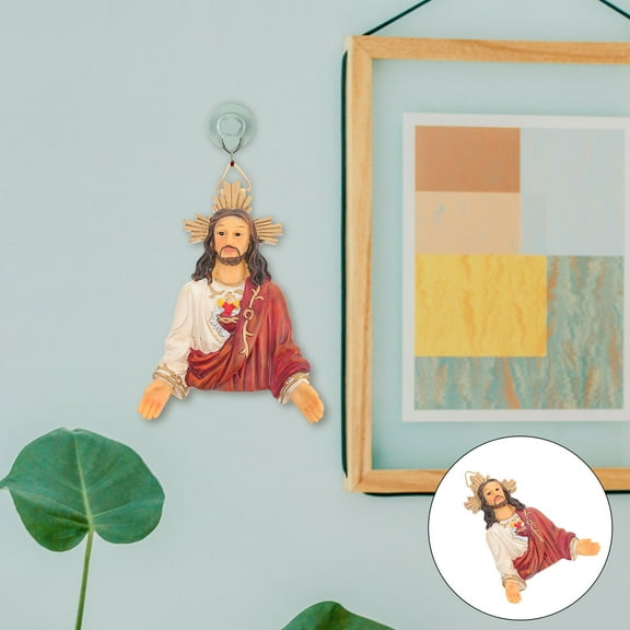 WHAMVOX Multi Color Resin Jesus Statue for Church Decorations and Teaching  Realistic Figurine 6.5 Inches