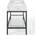 thumbnail image 6 of Modway Kingsley 60" Modern Artificial Marble Bathroom Vanity in Black/White, 6 of 10