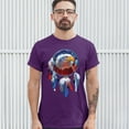 thumbnail image 3 of Tee Hunt American Bald Eagle Dreamcatcher T-shirt Native American Patriotic Men's Tee, Purple, 3X-Large, 3 of 5