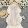 thumbnail image 3 of Sleepwear Pajama Dress New Cute Nightgown for Women Silk Satin Sleep Dress Sleeveless Sleepwear Mini Slip Chemise with Lace Hem Beige S, 3 of 8