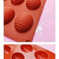 thumbnail image 5 of Fiaya Women Easter Eggs Shaped Cake Mold, 12 Cavity Silicone Egg Molds, 1pc 3D Egg Baking Tooling for Cake Baking Chocolate Candy Jello Decorating Crafts, 11.42×6.69inch (Coffee), 5 of 6
