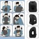 thumbnail image 4 of Almohada inflable para el cuello en avión para dormir y evitar el dolor de cuello y hombros, color negro, 4 of 5