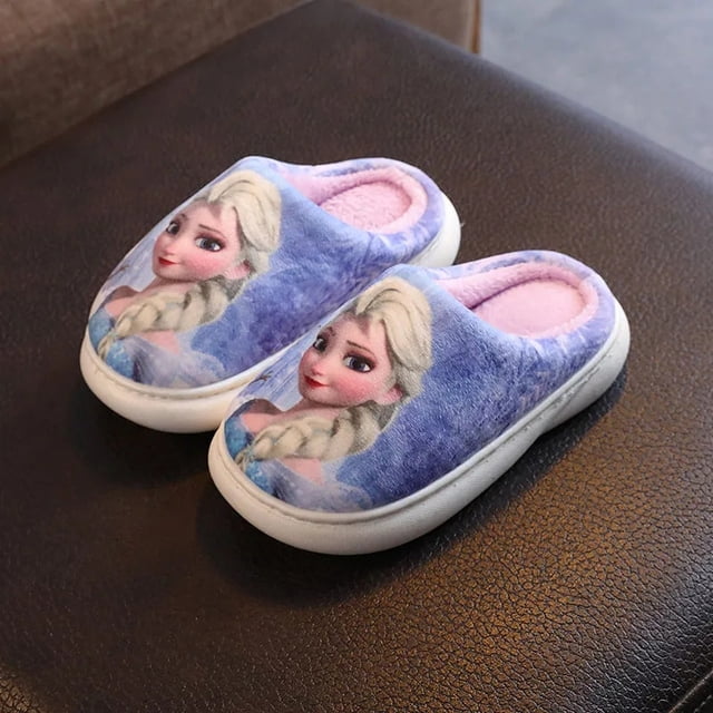 Pantoufles Elsa Reine Des Neiges Leomil – Pour Fille – Idéales Maternelle, Maison – Semelles Antidérapantes – Licence Officielle Disney