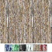 Metallic Party Curtains, Green