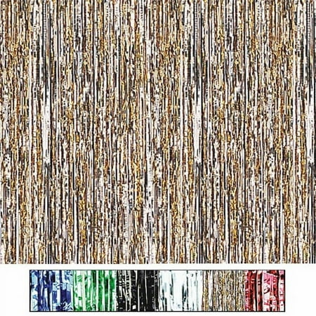 Metallic Party Curtains, Green