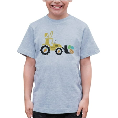 

7 ate 9 Apparel Kids Happy Easter Shirts - Construction Truck Grey T-Shirt 4T