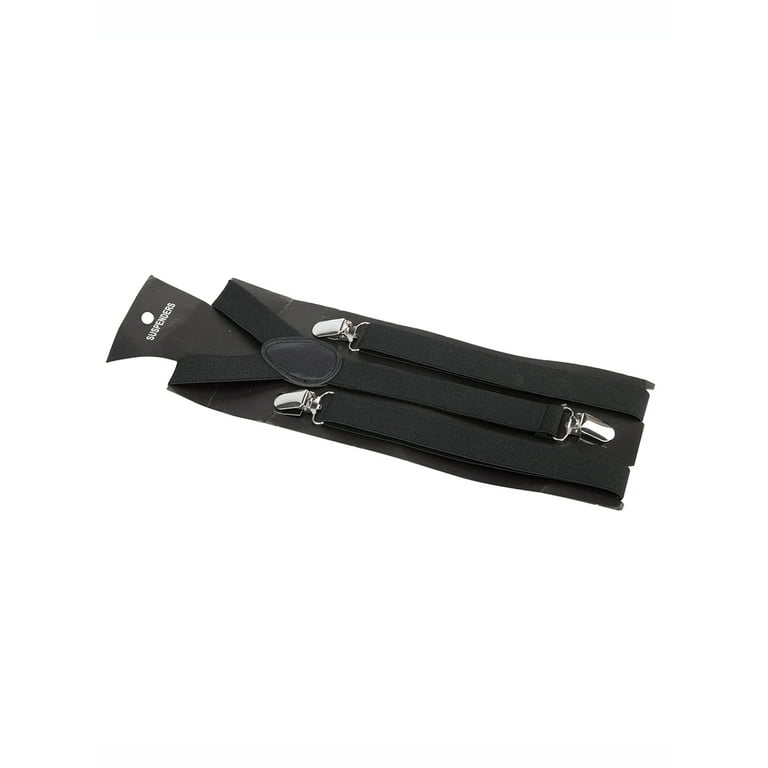LELINTA Men's Suspenders Y-Back Clip Suspenders Adjustable Elastic Shoulder  Strap - 1'' Wide, Black/ White/ Grey/ Rose Red 