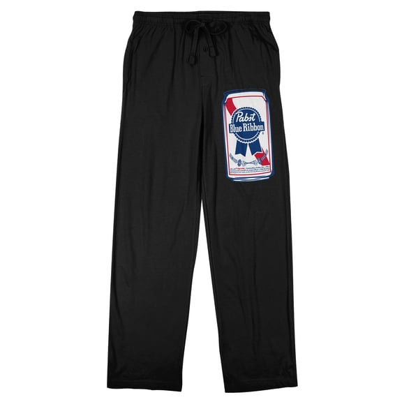 Pabst Blue Ribbon Logo Men's Black Sleep Pants-Medium