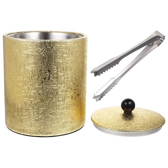 ELAYARD Golden Stainless Steel Ice Bucket for Wine Beer and Party Celebrations 1 Pc