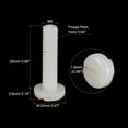 thumbnail image 2 of Unique Bargains Nylon Machine Screws, M6x25mm Slotted Pan Head Fasteners Bolts, White 32Pack, 2 of 4
