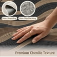 thumbnail image 6 of ODIKA 4'x6' Washable Area Rug Pet Friendly, Non-Shedding Throw Geometric Tan Wave Bordered Covering Grey Beige Bathroom for Bedroom, Reading Nook, 6 of 7