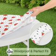 thumbnail image 5 of Round Picnic Table Cloth 100% Waterproof & Oil Proof, Elastic Fitted Table Cover for 36"-44" Round Tables, for Dining, Camping, Outdoor, 5 of 7