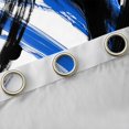 thumbnail image 4 of Manfei Abstract Brushstroke Blackout Curtains, Watercolor Art Curtains Pack of 2 (42x84 Each), Blue, Black and White, 4 of 6