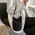 thumbnail image 1 of Bolso Bolso bandolera de hombro con diamantes de imitación a la moda, diseño de diamantes, bolsos de cubo de cuero PU, 1 of 6