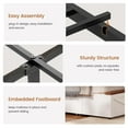 thumbnail image 6 of Twin Bed Frames with 5 Drawers, Farmhouse Bed Frame with Barn Door Headboard and Storage, Wood Platform Bed Frame Twin Size with Charging Station and LED Lights, No Box Spring Needed, White, 6 of 8