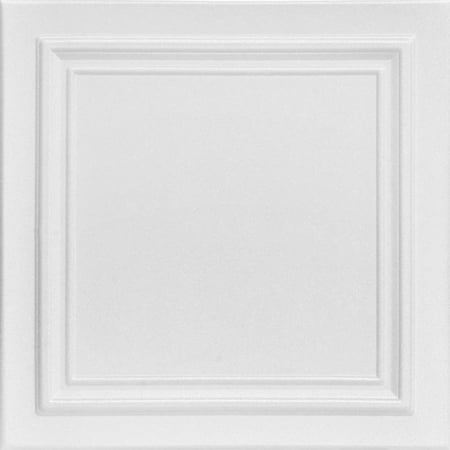 Line Art 1.6 ft. x 1.6 ft. Foam Glue-up Ceiling Tile (pack of (Best Glue For Broken Tile)