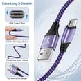 thumbnail image 5 of 2 Pack KIGPOZI USB Wall Charger Dual Port Phone Charger, 4pcs 6FT Type C Charging Cable Cord USB-C Charging Cable,Android Phone Wall Charger Block USB Plug Adapter Type C Charging Block[Blue+Purple], 5 of 7