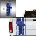 thumbnail image 2 of Distressed American Flag with Cross Truck Tailgate Vinyl Decal Compatible with Most Pickup Trucks Faith Patriotic Christian Cross USA Sticker (11" x 25", Cobalt Blue), 2 of 8