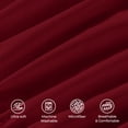 thumbnail image 5 of Elegant Comfort 4-Piece Microfiber Bed Sheet Set, Soft & Breathable, Wrinkle & Fade Resistant, Deep Pocket, Queen, Burgundy, 5 of 7