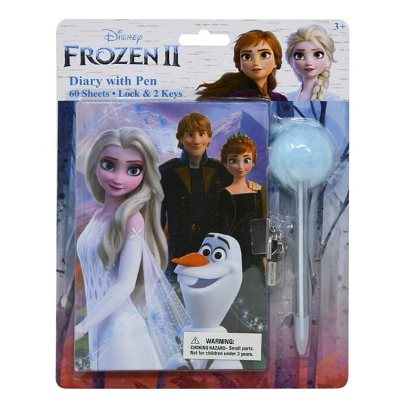 Frozen Diary with Pom Pen on Card