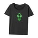 thumbnail image 3 of Camiseta para mujer Verano Streetwear Camiseta básica para deportes desplazamientos camping Gris, 3 of 7