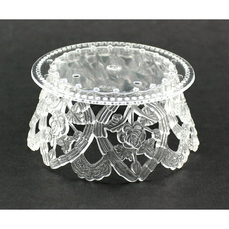 Trooper Base - 3.5 Inch Clear Plastic Ornament Base For Cake Topper Base & Favors 12 Pieces