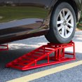 thumbnail image 3 of , 2PCS 5T Hydraulic Car Ramps, Heavy Duty Hydraulic Vehicle Ramps Lift Ramp, Portable Car Ramps for Oil Changes, Car Lifts for Home Garage, Vehicle Auto Garage Repair, Red ,Steel ,, 3 of 11