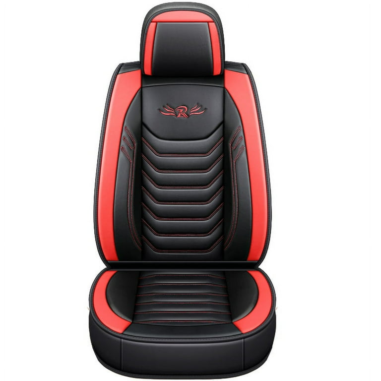 Eluto Front Car Seat Cover Black&Red, PU Leather, Breathable