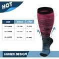 thumbnail image 2 of Plus Size Compression Socks for Women & Men, 20-30 mmhg Wide Calf Knee High Stockings for Circulation Support Recovery, 2 of 6