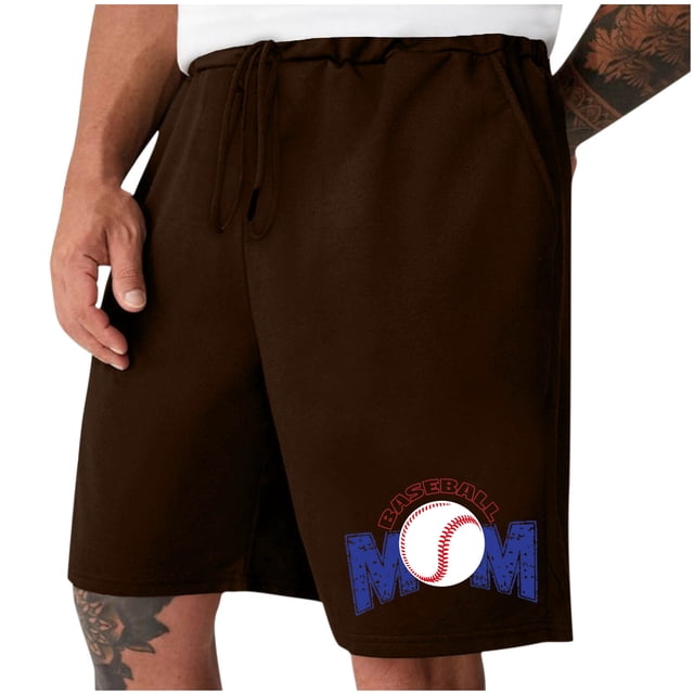Puntoco Pantalones Cortos Deportivos Con Bolsillos Informales Elásticos Con Cordones Para Hombre, Pantalones Cortos Para El Hogar, Pantalones De Tres Cuartos, Marrón Xxxl