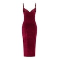 thumbnail image 4 of IROINNID Sheath Dress For Women Sexy Sleeveless Full-Length Solid Color Dress, 4 of 7