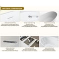 thumbnail image 3 of 65" Solid Surface Freestanding Bathtub, Contemporary Oval Shape Soaking Tub, Stone Resin Stand Alone Bathtub With Pop-Up Drain and Overflow, Cupc Certified,Matte White, 3 of 8