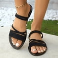 thumbnail image 5 of Xdegoge Women's Flat Sandals Ankle Strap Gladiator Criss Cross Open Toe Summer Slide Shoes Casual Daily Walking Beach Vacation Cozy Footwear, 5 of 9
