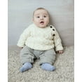 thumbnail image 3 of Aran Woollen Mills Baby Hand Knitted 100% Premium Soft Merino Wool Sweater for Toddler Irish White Jumper Made in Ireland, 3 of 6