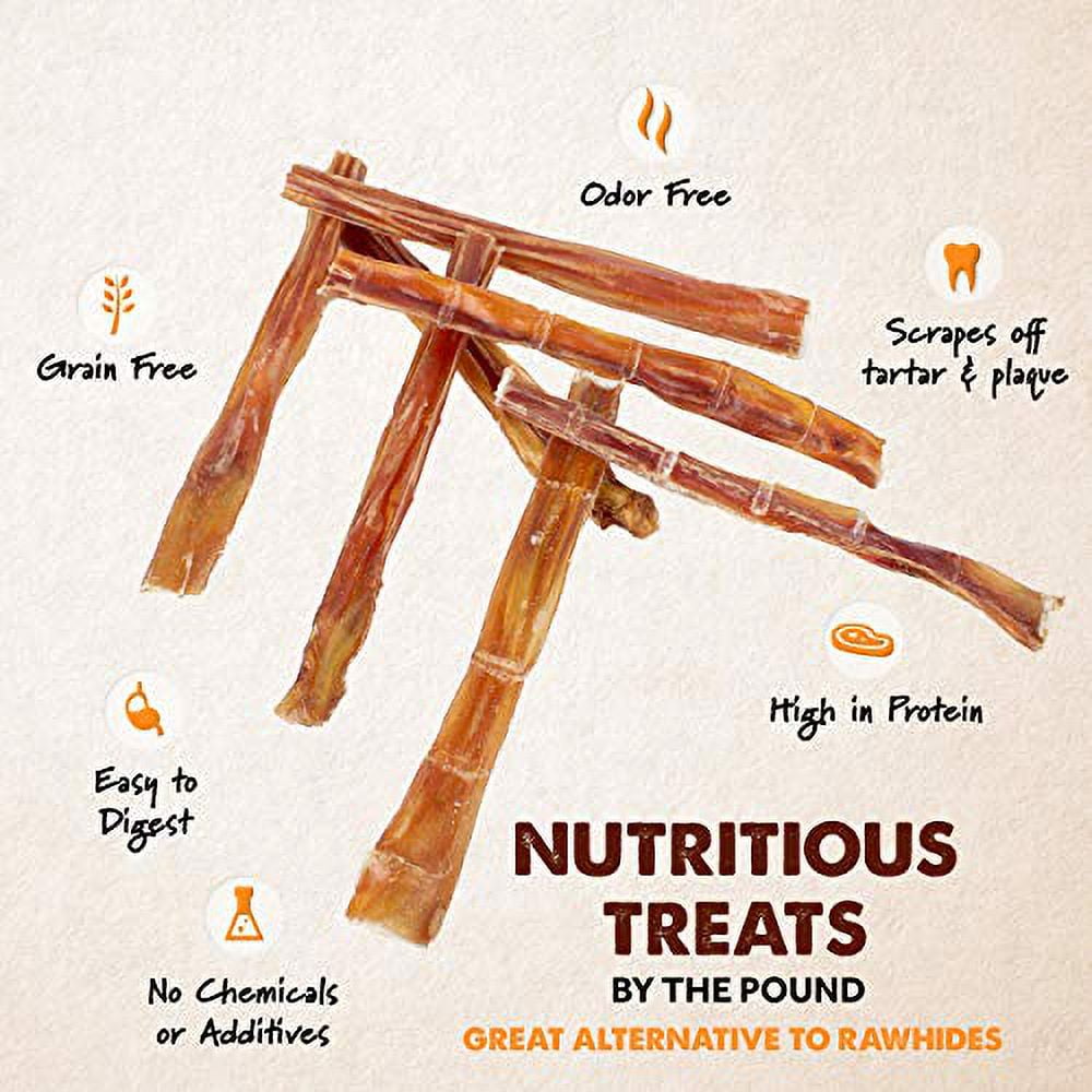 Downtown Pet Supply Bully Sticks for Small Dogs Rawhide Free Dog Chews 6", 1 lb