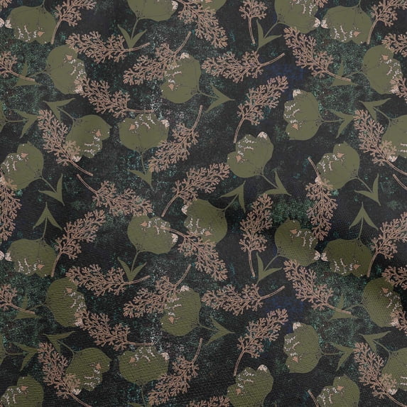 oneOone Cotton Jersey Olive Green Fabric Florals Sewing Fabric By The Yard Printed Diy Clothing Sewing Supplies 58 Inch Wide