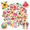 1A-35pcs, variant on 35pcs-100pcs Colorful Stationery Stickers Tropical DIY Stickers Beach Kids Stickers Toy for Suitcase Phone Laptop