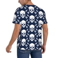thumbnail image 2 of KLL white arrow Skull for Men's Baseball Shirts,Short Sleeve Casual Shirts Button Down Shirt for Men Beach Summer Wedding Shirt-3X-Large, 2 of 7