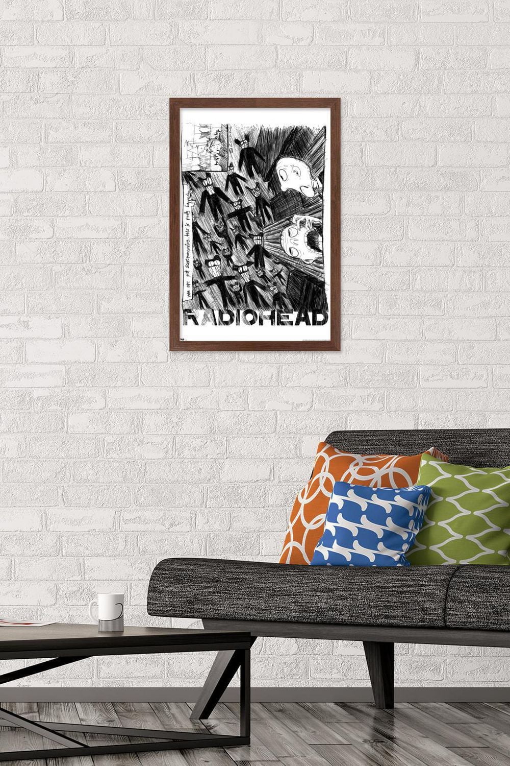 Radiohead - Scribble Wall Poster, 14.725" x 22.375" Framed