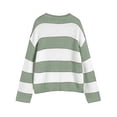thumbnail image 5 of Bovemsi Womens Sweaters Cozy Women's 2025 Autumn And Winter Round Neck Long Sleeve Striped Sweater Women Business Casual Sweaters, 5 of 7