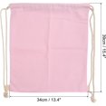 thumbnail image 2 of Cotton Drawstring Bags, Backpack Foldable Sports Gym Bags for Women Men Trip, Pink, 2 of 5