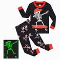 thumbnail image 6 of CAUYDY Halloween Kids Pajama For Girls Boys Skeleton Print Sleepwear Toddler Clothes Pumpkin Outfit Halloween Pajamas Pjs Sleepwear, 6 of 9