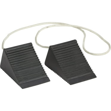 Ironton Compact Wheel Chocks, 4-5/16in.L x 3in.W x 2-5/8in.H, Solid Rubber, 2-Pk.