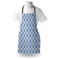 thumbnail image 4 of Abstract Apron, Scandinavian Style Floral Circular Illustration Nordic, Unisex Kitchen Bib with Adjustable Neck for Cooking Gardening, Adult Size, Ivory Cobalt Blue, by Ambesonne, 4 of 4
