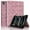 Pink, variant on Allytechgroup Case for iPad Pro 13-Inch M4 (2024), Built-in Soft TPU & Pen Slot Elastic Band Flip Stand Bumper Shockproof Back Cover Case Auto Wake/Sleep for Women Men, Black