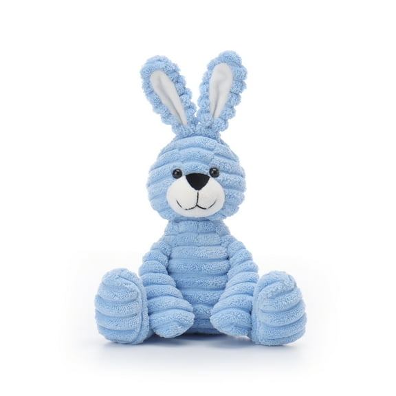 Apricot Lamb Sky Blue Corduroy Bunny Plush Toy for Kids 6.3 Inches