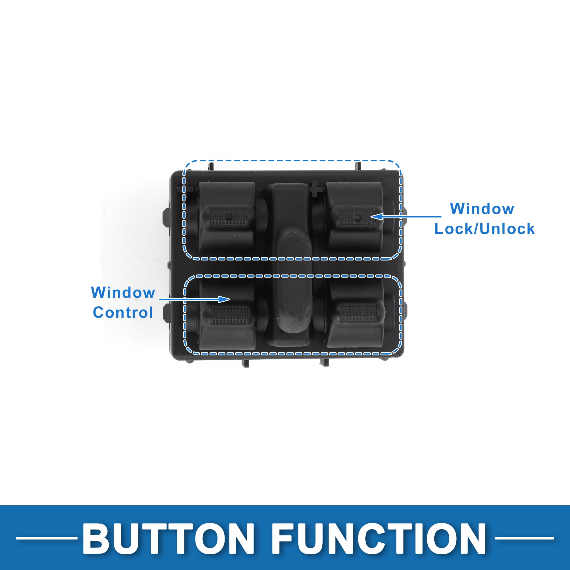 Unique Bargains Durable Power Window Switch for Chrysler PT Cruiser 2006-2009 Black