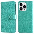 thumbnail image 1 of Funda tipo cartera GANGXUN para iPhone 15 Pro , diseño girasol, cuero PU, soporte, cierre magnético, tarjetero, 1 of 5