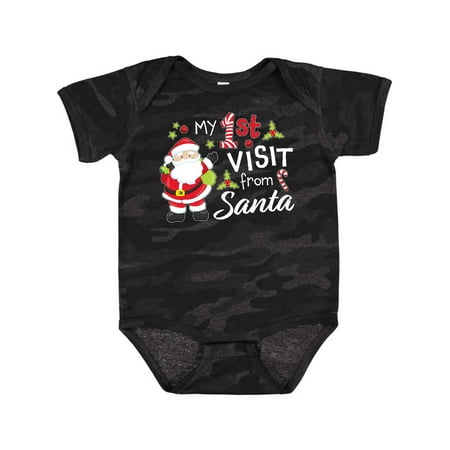 

Inktastic My First Visit from Santa Gift Baby Boy or Baby Girl Bodysuit